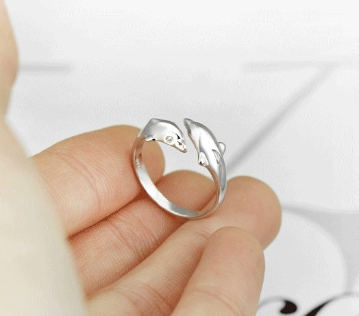 Silver Dolphin Ring