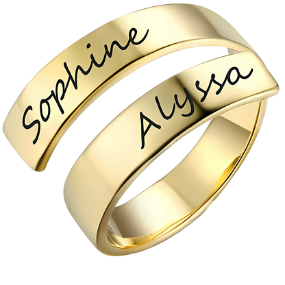 S925 Custom Name Ring