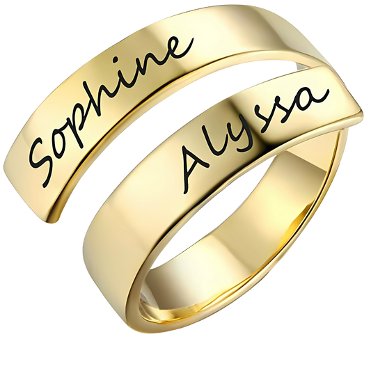 S925 Custom Name Ring