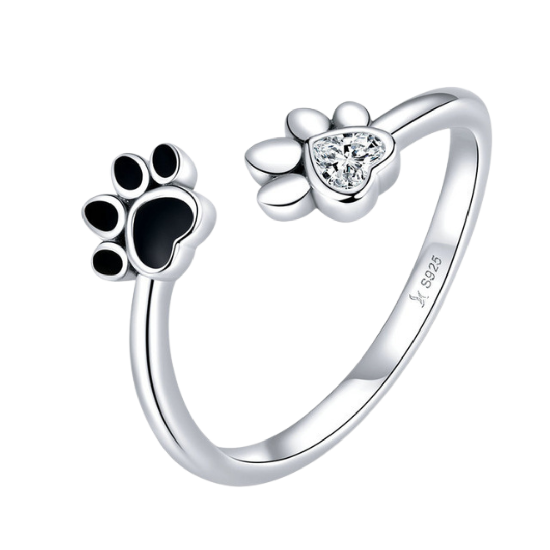 Paw Print Sterling Silver Ring