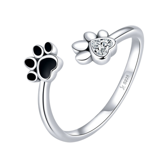 Paw Print Sterling Silver Ring