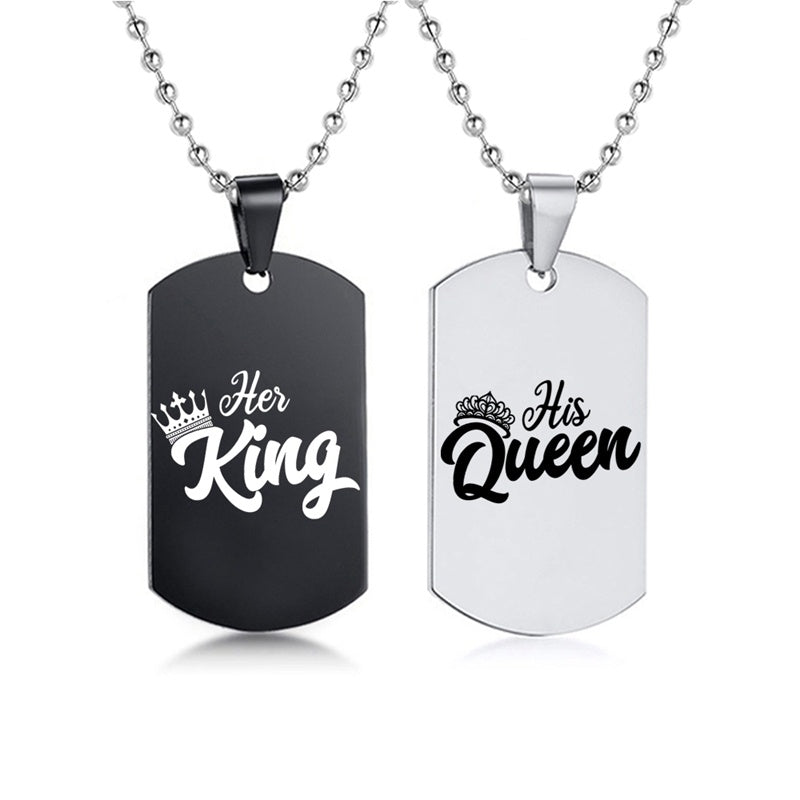 Her King, His Queen Dog Tag