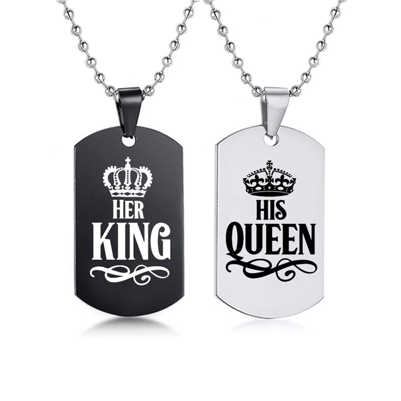 Her King, His Queen Dog Tag