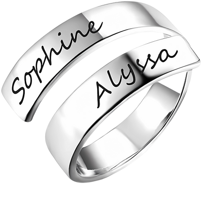 S925 Custom Name Ring