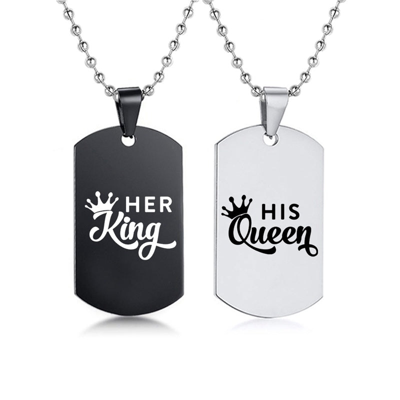 Her King, His Queen Dog Tag