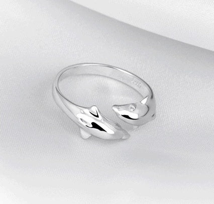 Silver Dolphin Ring