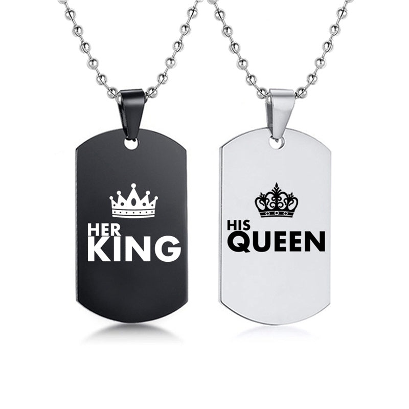 Her King, His Queen Dog Tag