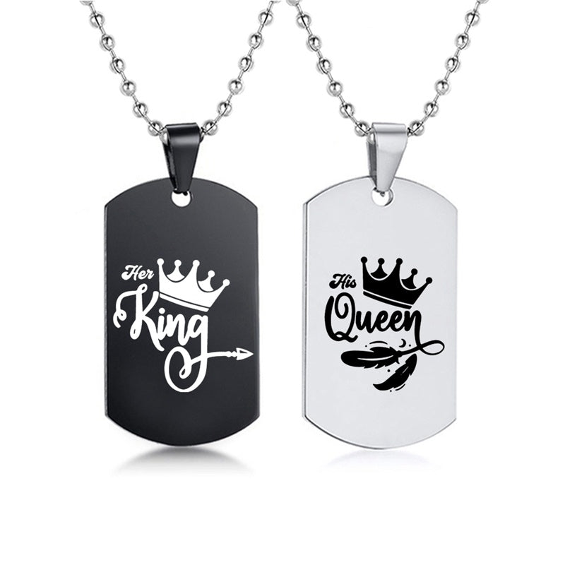 Her King, His Queen Dog Tag