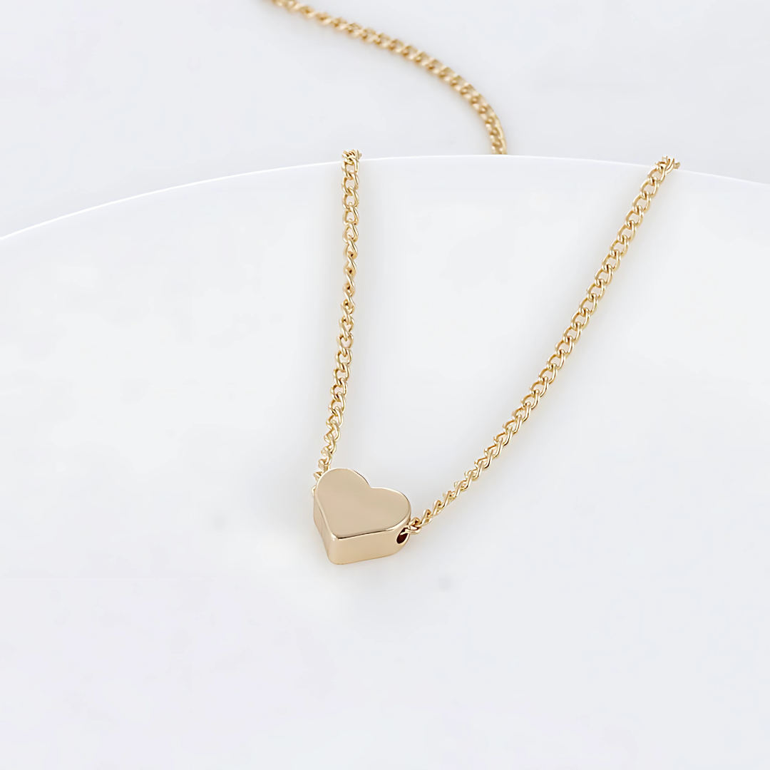 Simple Gold Color Heart Necklace