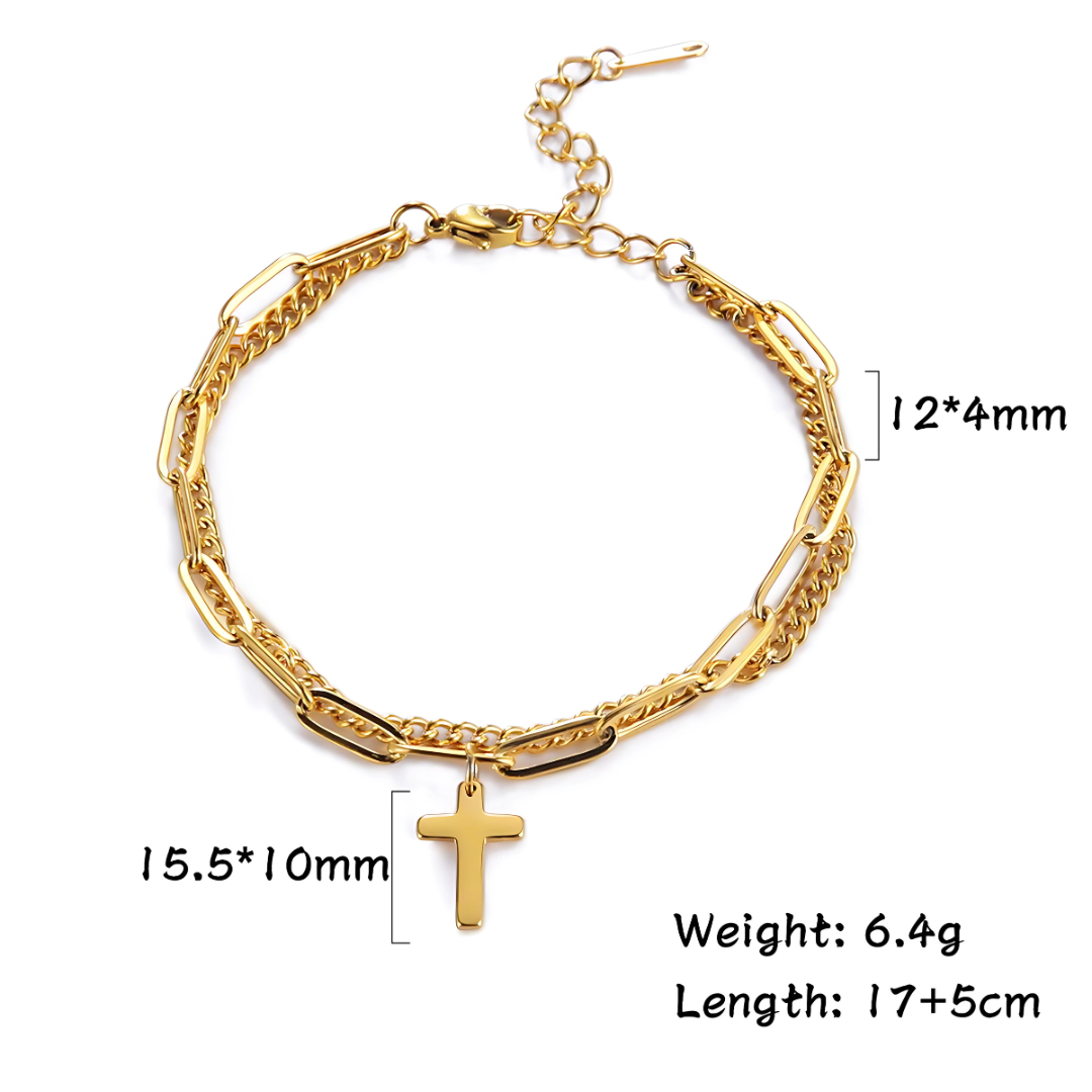 Cross Chain Bracelet