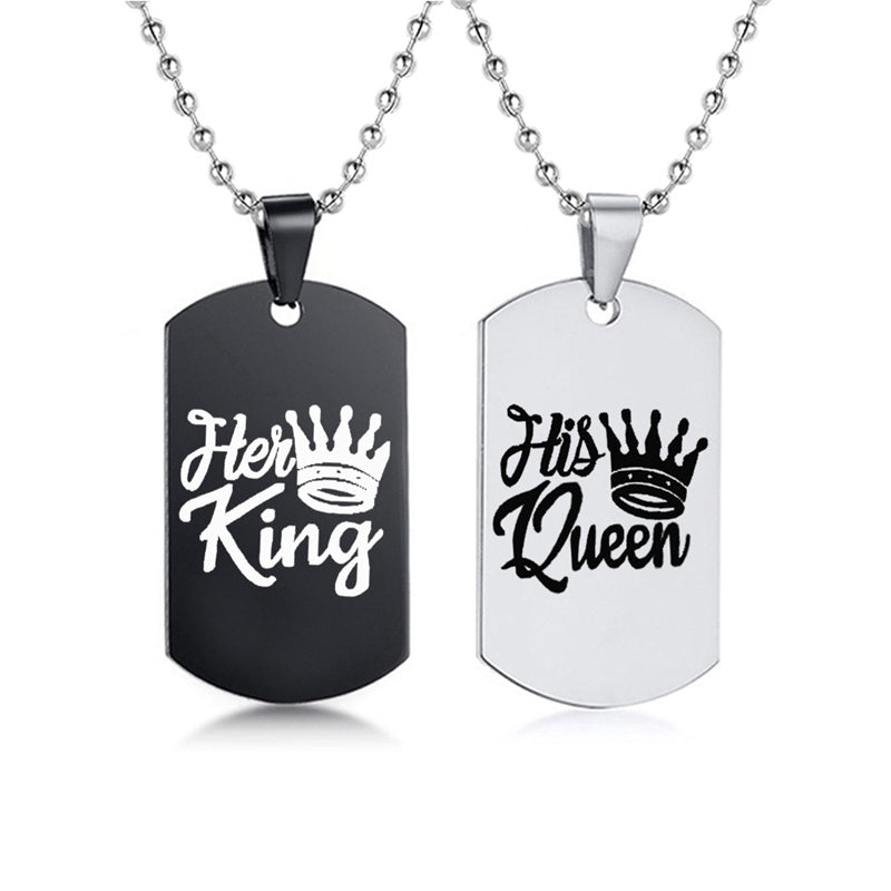 Her King, His Queen Dog Tag