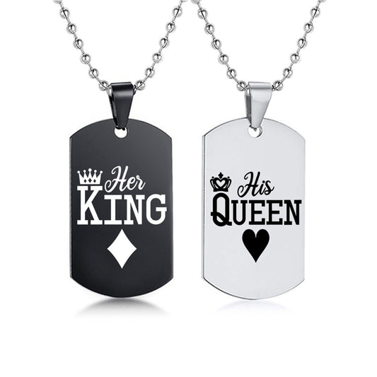 Her King, His Queen Dog Tag